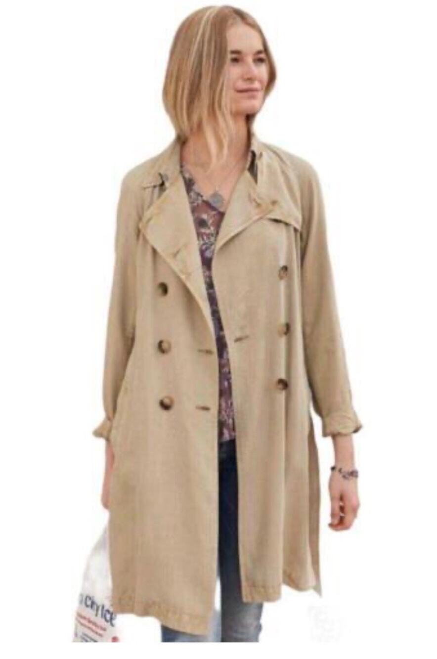 Sundance Spring Light Belted Trench Coat Tan 6